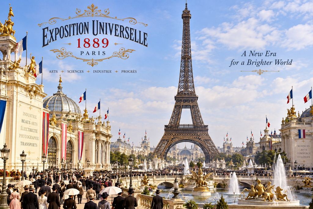 Eiffel Tower during the 1889 World's Fair in Paris