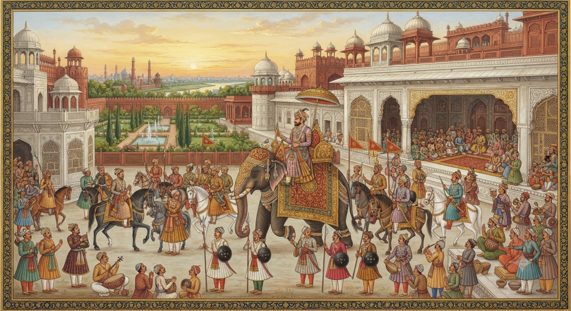 Mughal Empire architecture and history illustration