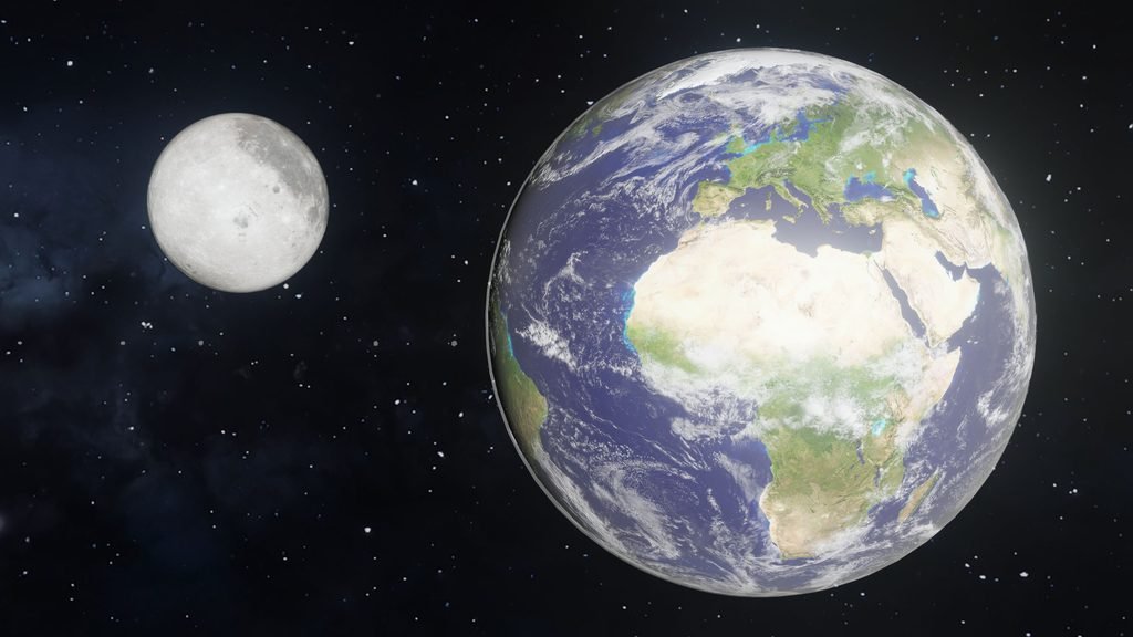 Space universe illustration with planets and stars