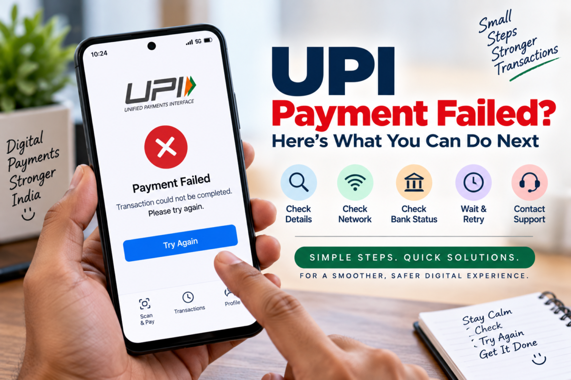 UPI payment failed error screen illustration